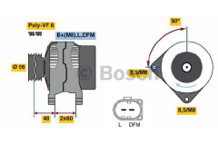 0121715103 - Alternatör (H8P14V110180A)